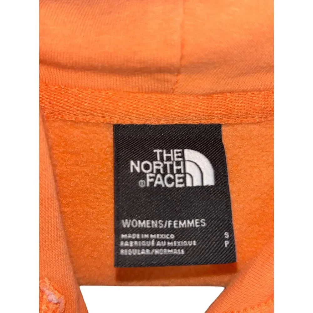 The North Face Hoodie Men's Small Orange logo Pullover Sweatshirt - Picture 5 of 5